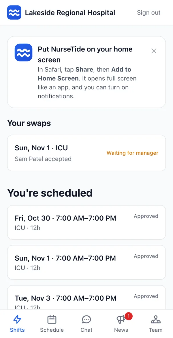 An app your nurses already know how to use